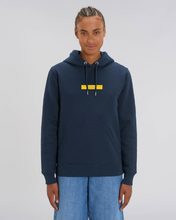 Lade das Bild in den Galerie-Viewer, Sweatshirt Hoodie: Gute Gerda "BRAUNSCHWEIGER MÄDEL" Block Print Gelb