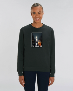 Sweatshirt Crewneck: Zarte Zora "ZUHAUSE" Print