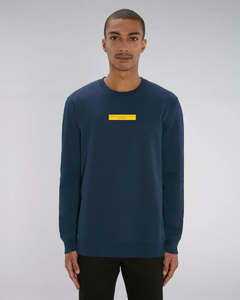 Sweatshirt Crewneck: Geiler Gustav "BRAUNSCHWEIGER JUNG" Block Print Gelb