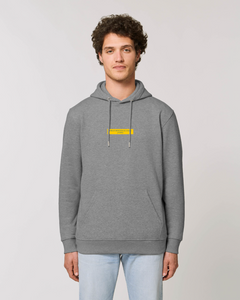 Sweatshirt Hoodie: Lässiger Lutz "BRAUNSCHWEIGER JUNG" Block Print Gelb