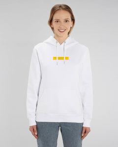 Sweatshirt Hoodie: Gute Gerda "BRAUNSCHWEIGER MÄDEL" Block Print Gelb