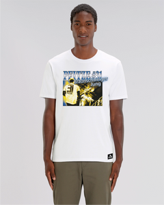 T-Shirt: Kräftiger Karl "PFITZE-BLAU" Print
