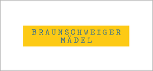 Sweatshirt Hoodie: Gute Gerda "BRAUNSCHWEIGER MÄDEL" Block Print Gelb